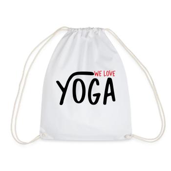 We Love Yoga - Sac de sport léger - blanc - Devant