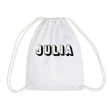Name - Julia - Turnbeutel - Weiß - Vorne