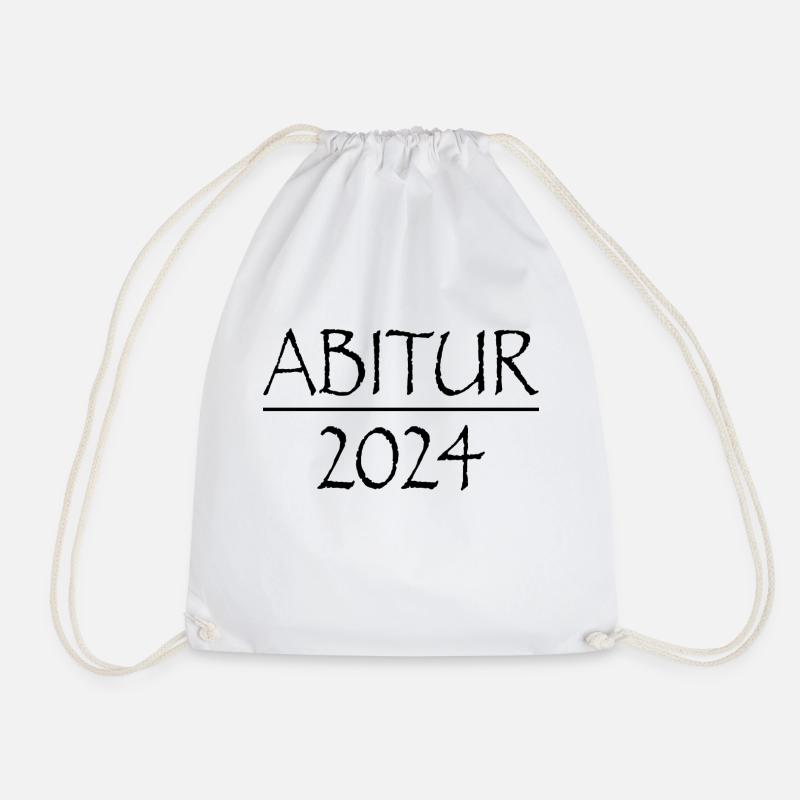 Abitur Abi 2024 Geschenkidee - Turnbeutel - Weiß
