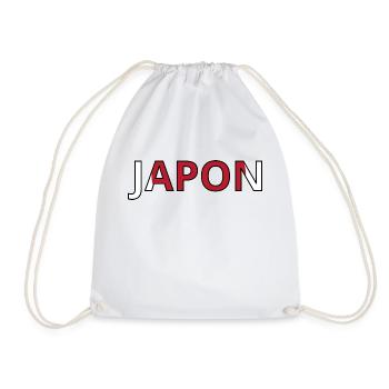 Flag of Japan - Drawstring Bag - white - Front