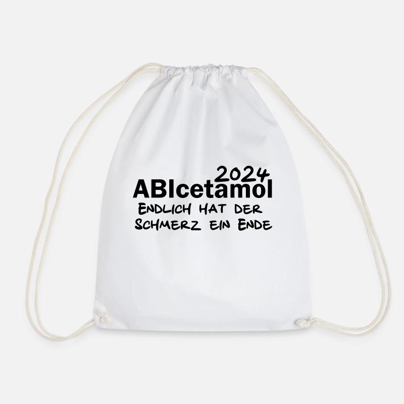 Abicetamol Abisprüche 2024 - Abimotto Abitur - Turnbeutel - Weiß