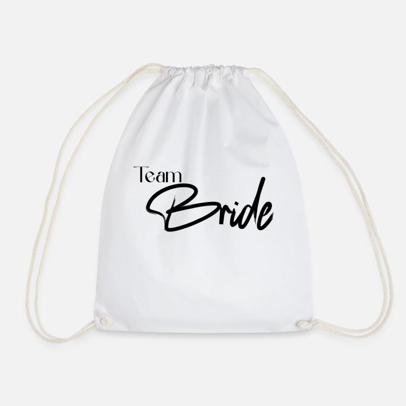 Team Bride - Drawstring Bag - white