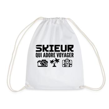 Voyageurs & Skieurs : Passion & Découverte - Sac de sport léger - blanc - Devant