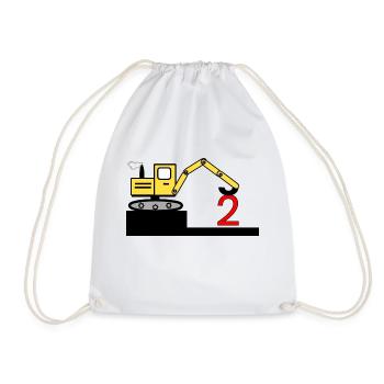 Excavatrice - Sac de sport léger - blanc - Devant