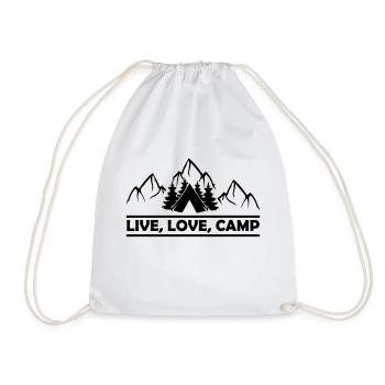 Live Love Camp - Turnbeutel - Weiß - Vorne