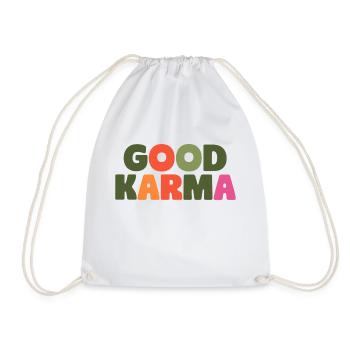 Gutes Karma - Turnbeutel - Weiß - Vorne