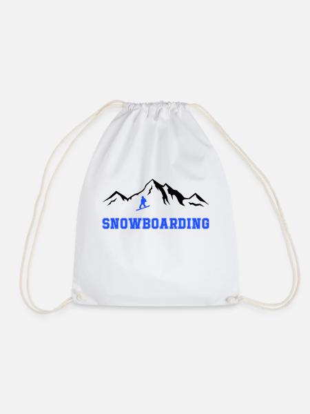 Snowboarding - Turnbeutel - Weiß