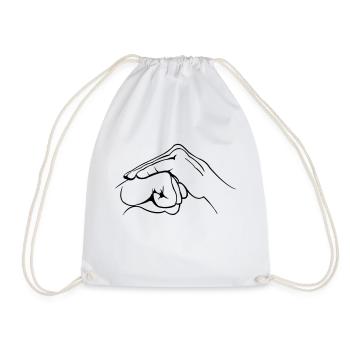 Hand Fist - Drawstring Bag - white - Front