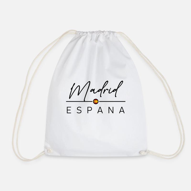 Spain - Madrid - Spain - España - Drawstring Bag - white