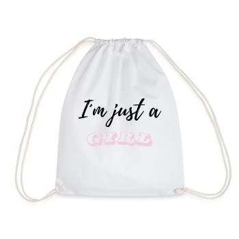 I m just a girl - Turnbeutel - Weiß - Vorne