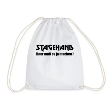 Stagehand Einer muss es ja machen - Turnbeutel - Weiß - Vorne