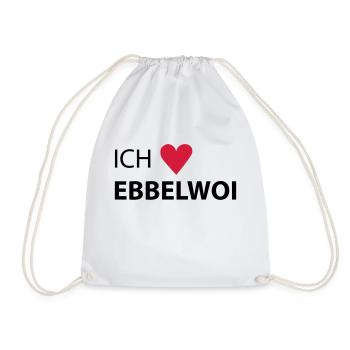 Ich liebe Ebbelwoi FFM - Turnbeutel - Weiß - Vorne