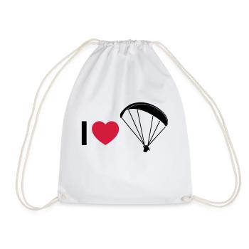 i love paragliding - Turnbeutel - Weiß - Vorne