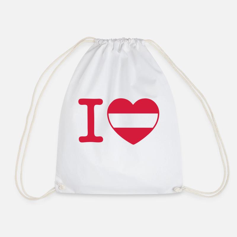 I love Austria - Drawstring Bag - white
