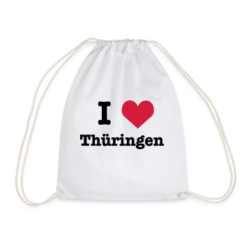 I love (heart) Thüringen - Turnbeutel - Weiß - Vorne