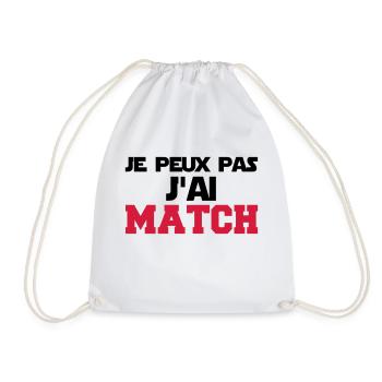 je peux pas j'ai match - Sac de sport léger - blanc - Devant