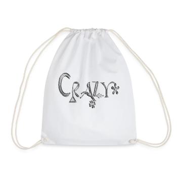 Crazy - Drawstring Bag - white - Front