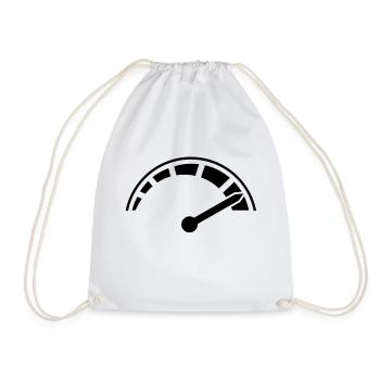 speed__f1 - Drawstring Bag - white - Front