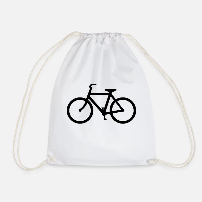 fahrrad - Turnbeutel - Weiß