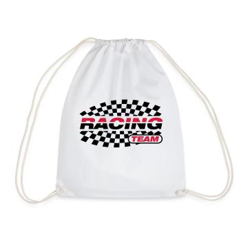 racing_team_t2 - Drawstring Bag - white - Front