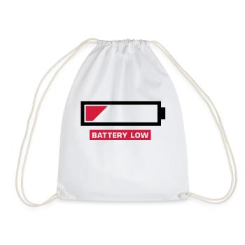 battery_low__f2 - Turnbeutel - Weiß - Vorne