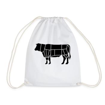 boeuf boucher_b1 - Sac de sport léger - blanc - Devant