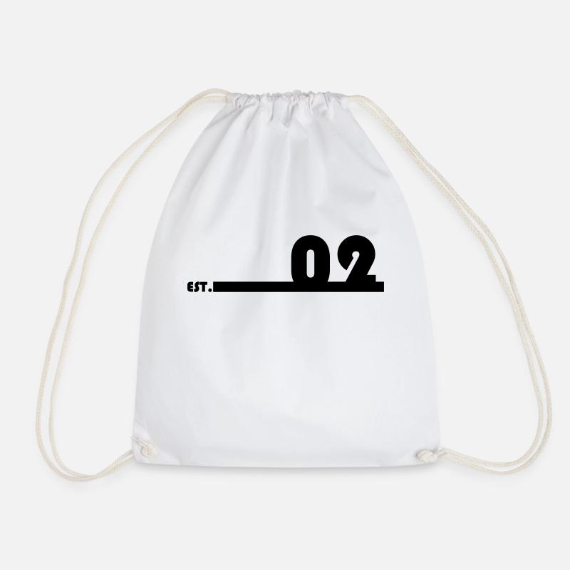 02_Black_Bauhaus93 - Turnbeutel - Weiß