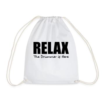 relax the drummer is here - Sac de sport léger - blanc - Devant