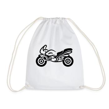 Moto sport rapide - Sac de sport léger - blanc - Devant