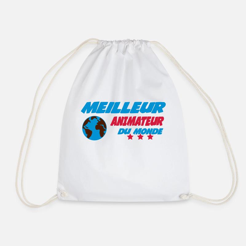 Meilleur animateur du monde - Drawstring Bag - white