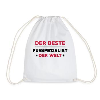 Fußspezialist Fußspezialistin Fußheilkunde Fuß - Turnbeutel - Weiß - Vorne
