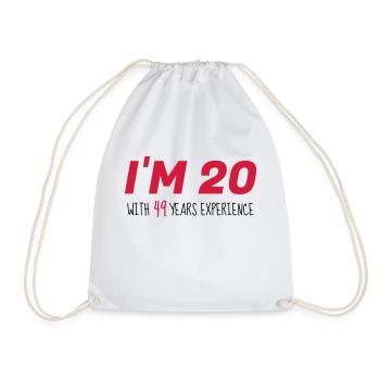 69 - Birthday - Anniversaire - Geburtstag - Humor - Drawstring Bag - white - Front