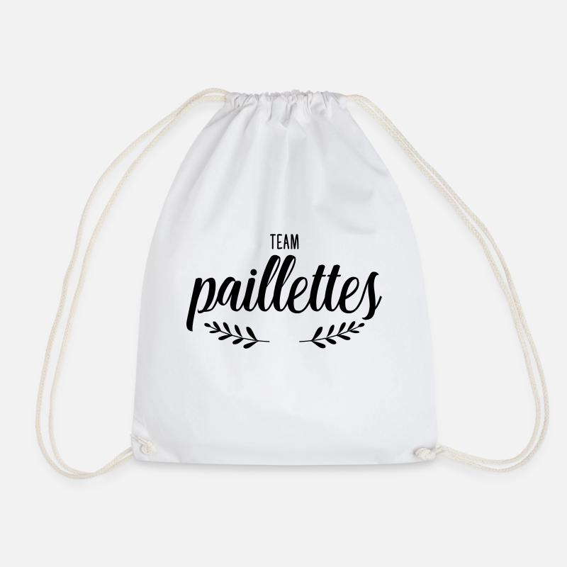 Team Pailletten - Turnbeutel - Weiß