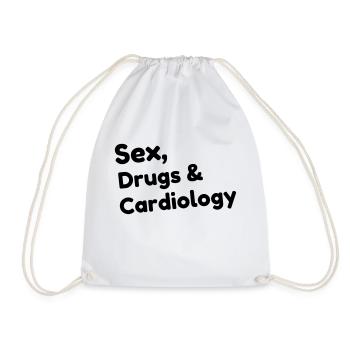 Cardiology Cardiologist Kardiologe Cardiologue - Drawstring Bag - white - Front