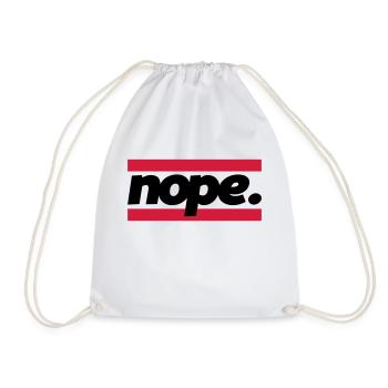 nope graphic - Turnbeutel - Weiß - Vorne