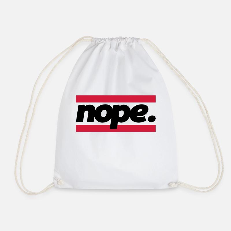 nope graphic - Turnbeutel - Weiß