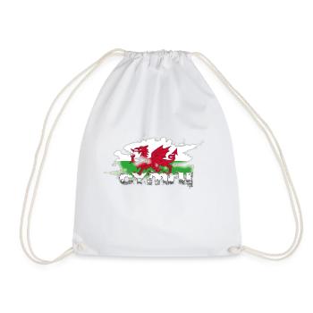 Wales merchandise - Drawstring Bag - white - Front