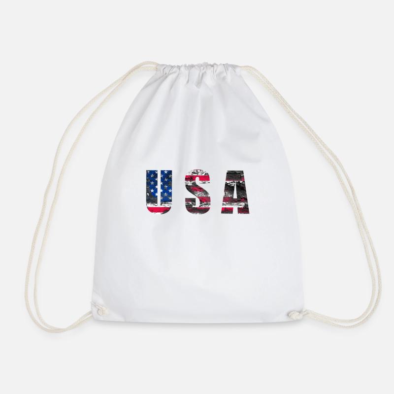 USA - Turnbeutel - Weiß