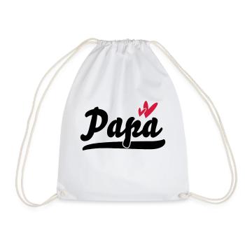 Papa - Turnbeutel - Weiß - Vorne