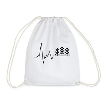 forêt de battement de coeur - Sac de sport léger - blanc - Devant