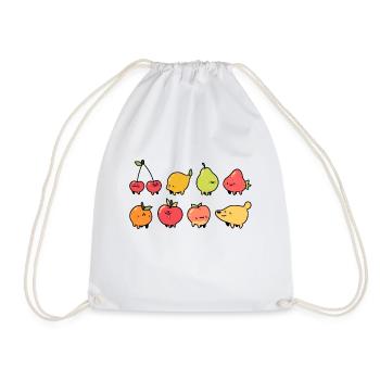 Animaux fruitiers - Sac de sport léger - blanc - Devant