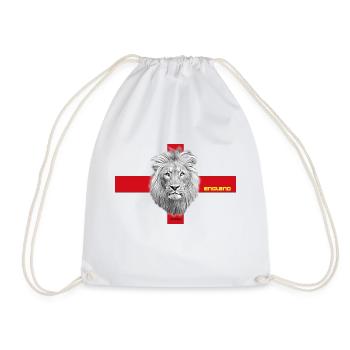 England lion - Drawstring Bag - white - Front
