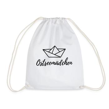 Papierschiff Ostseemädchen Meer - Turnbeutel - Weiß - Vorne