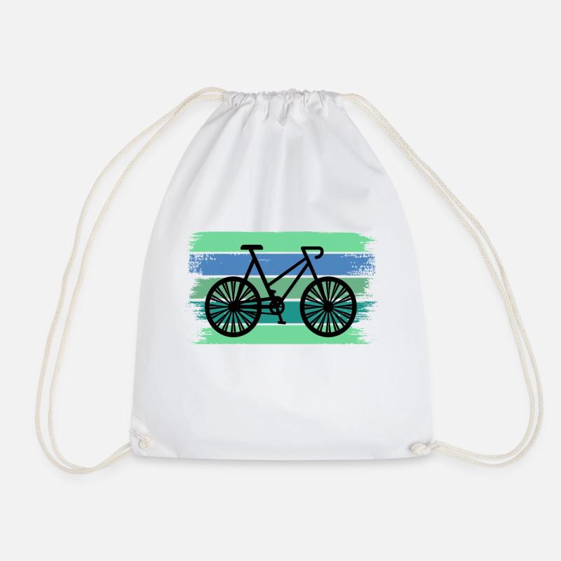 Bicycle Bike - Drawstring Bag - white