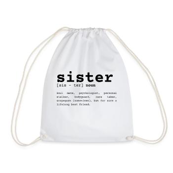 Sœur Description - Sort - Sac de sport léger - blanc - Devant