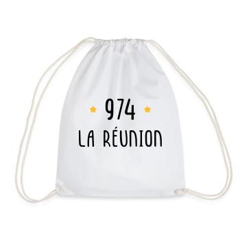 974 La Réunion - Sac de sport léger - blanc - Devant