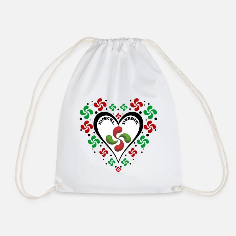 Basque Heart - Cœur Basque - Sac de sport léger - blanc