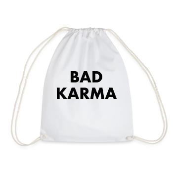 BAD KARMA schlechtes Karma böses Karma negatives - Turnbeutel - Weiß - Vorne