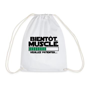 bientôt musclé - Sac de sport léger - blanc - Devant