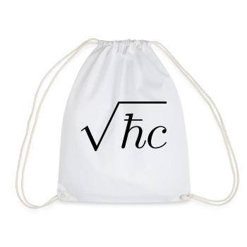 Quantum of action and speed of light - Drawstring Bag - white - Front